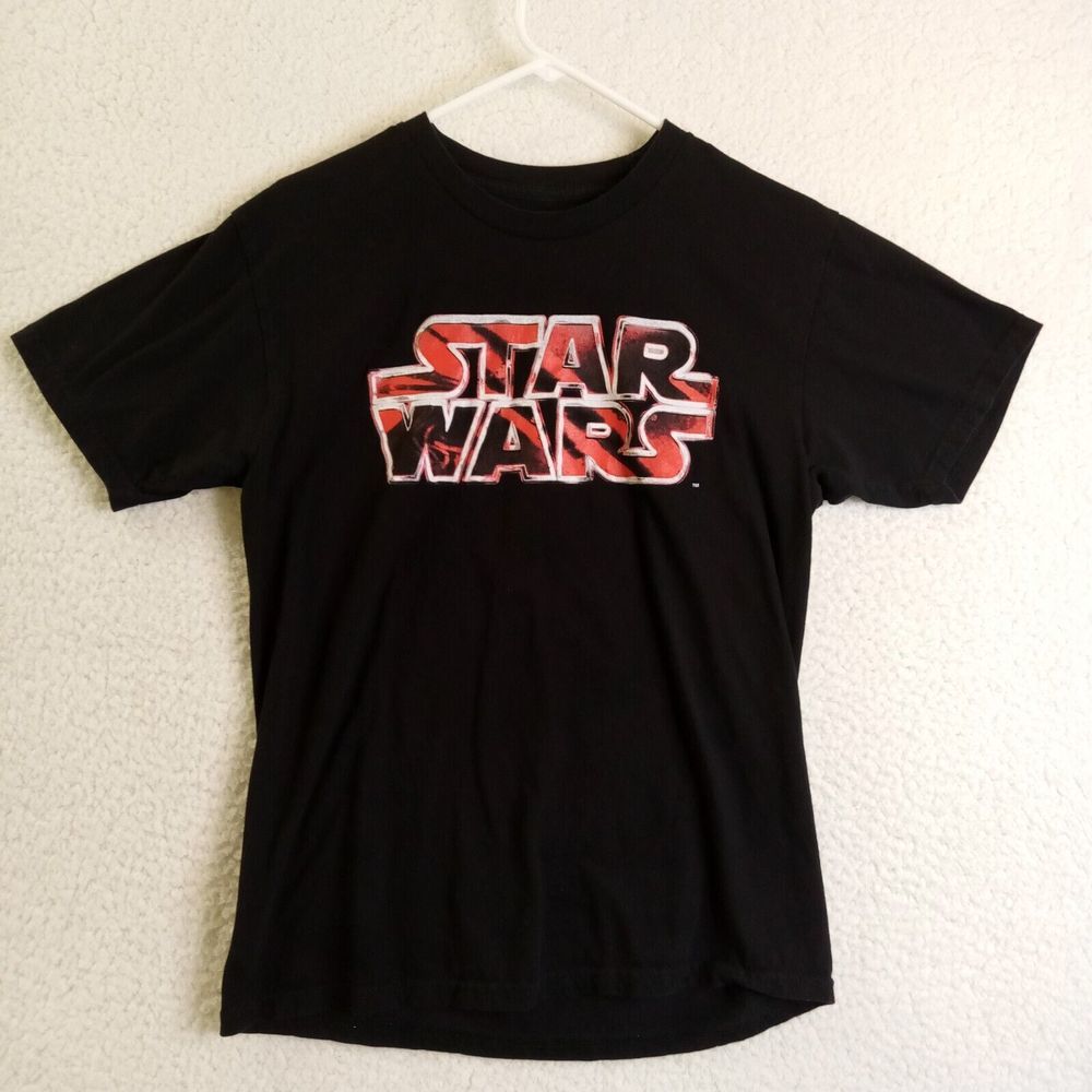 Star Wars Shirt Adult Medium Men's Short Sleeve‎ Black Cotton Mad Engine